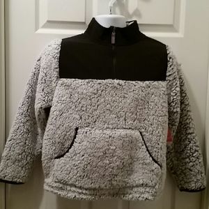 NWT, WONDER NATION, SHERPA PULLOVER, Sz LG 10/12 H